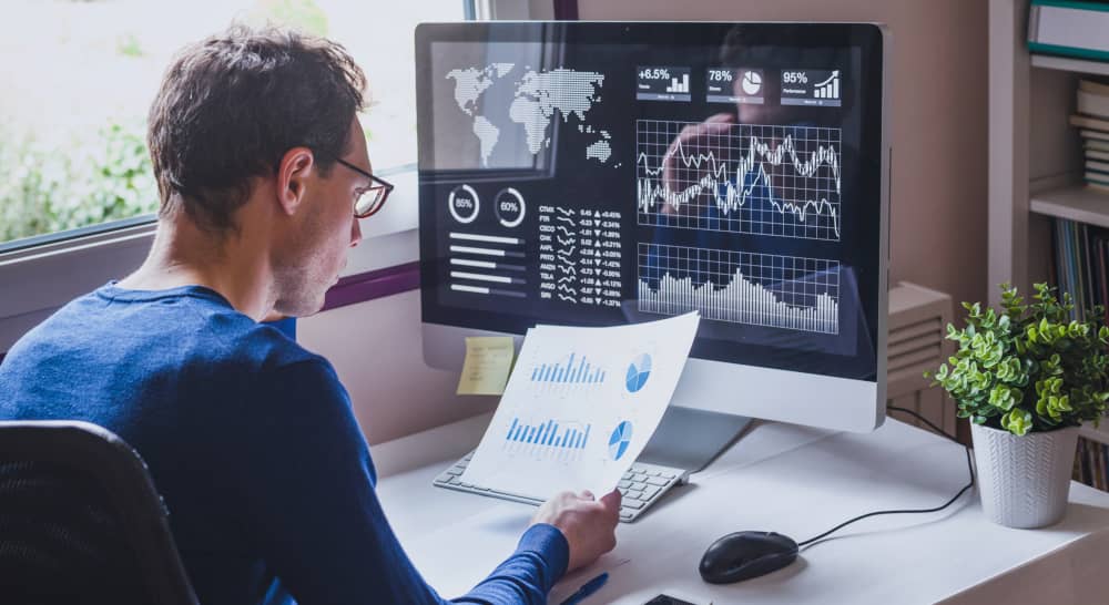 Anleger diversifiziert Portfolio